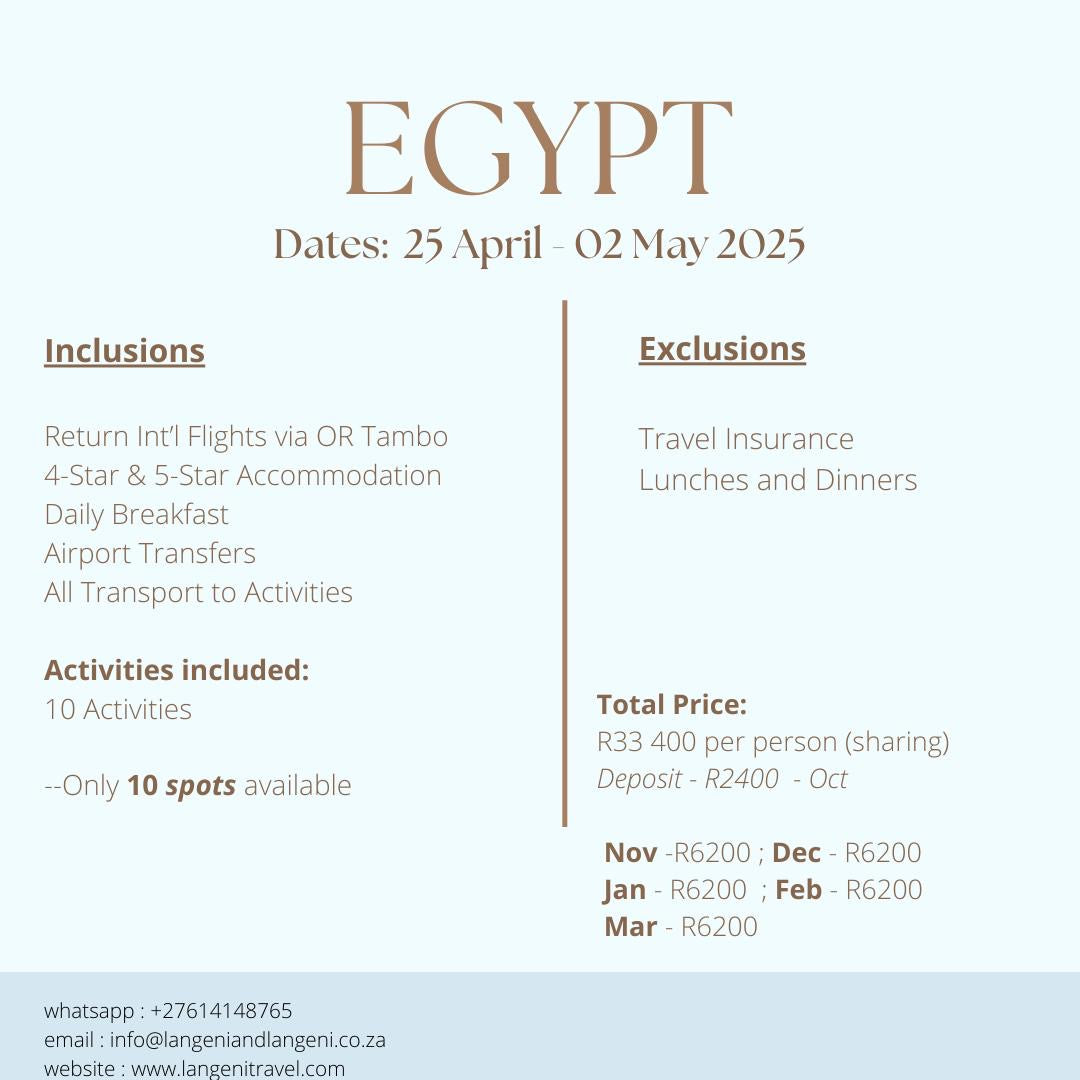 Egypt: 25 APR - 02 MAY '25